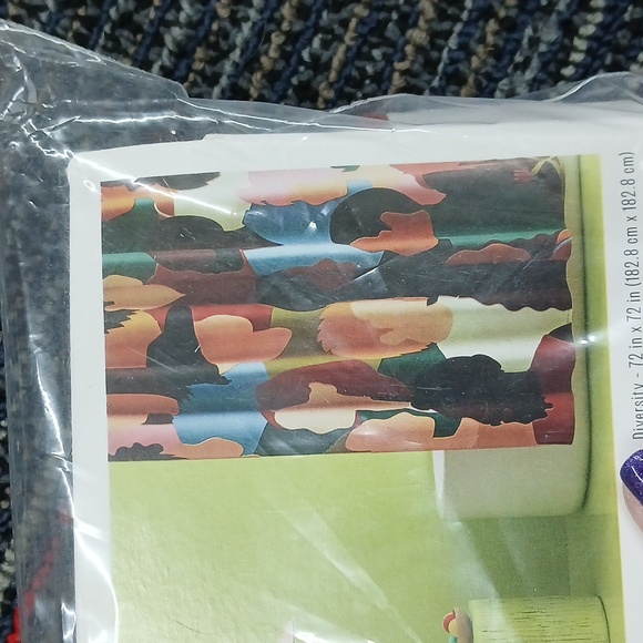 NEW 2 Pack Room Essentials "All Together" Multi Color Shower Curtains72" x 72" - Picture 5 of 6